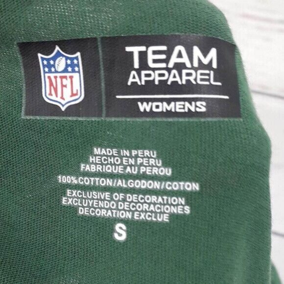 NFL Team Apparel New York Jets Top Green Size Small Football Long Sleeve Crew - Picture 5 of 6